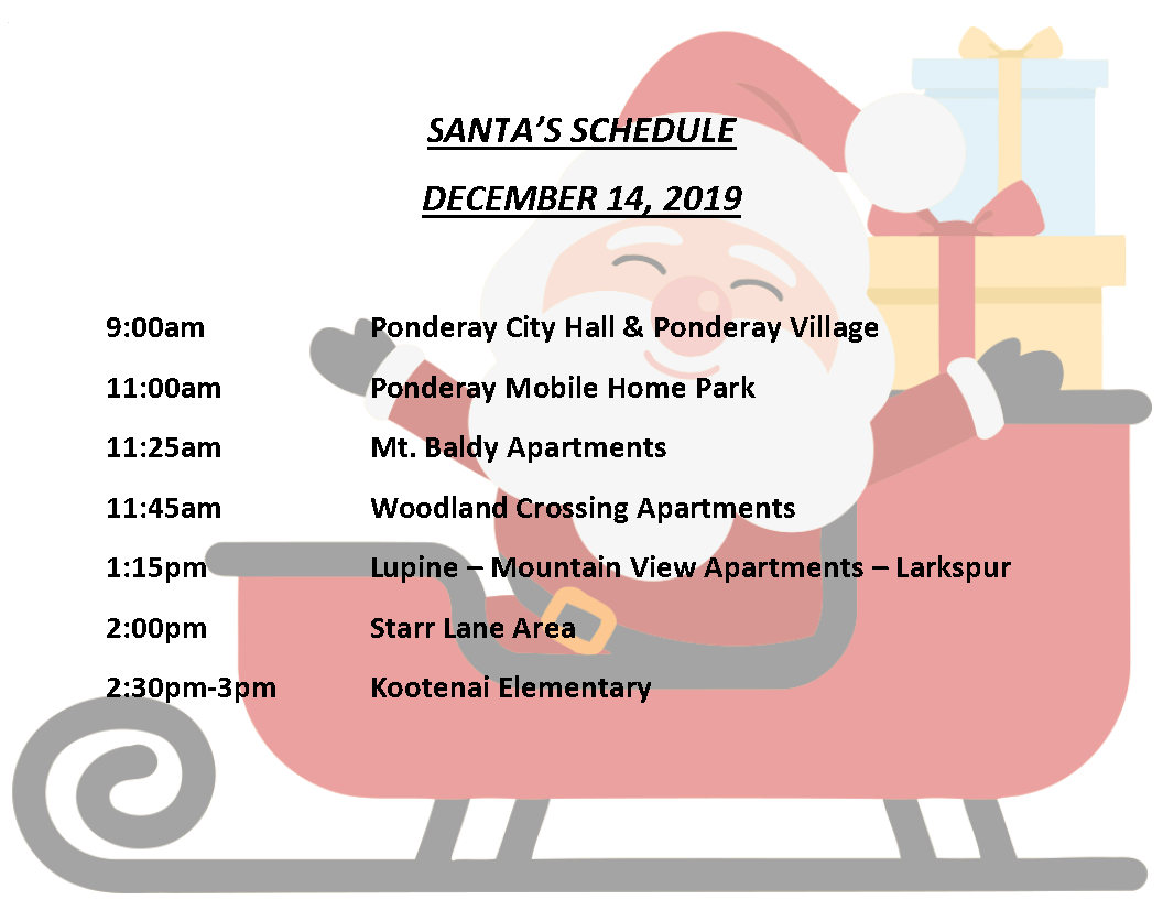 Santa Claus is coming to town! | City of Ponderay